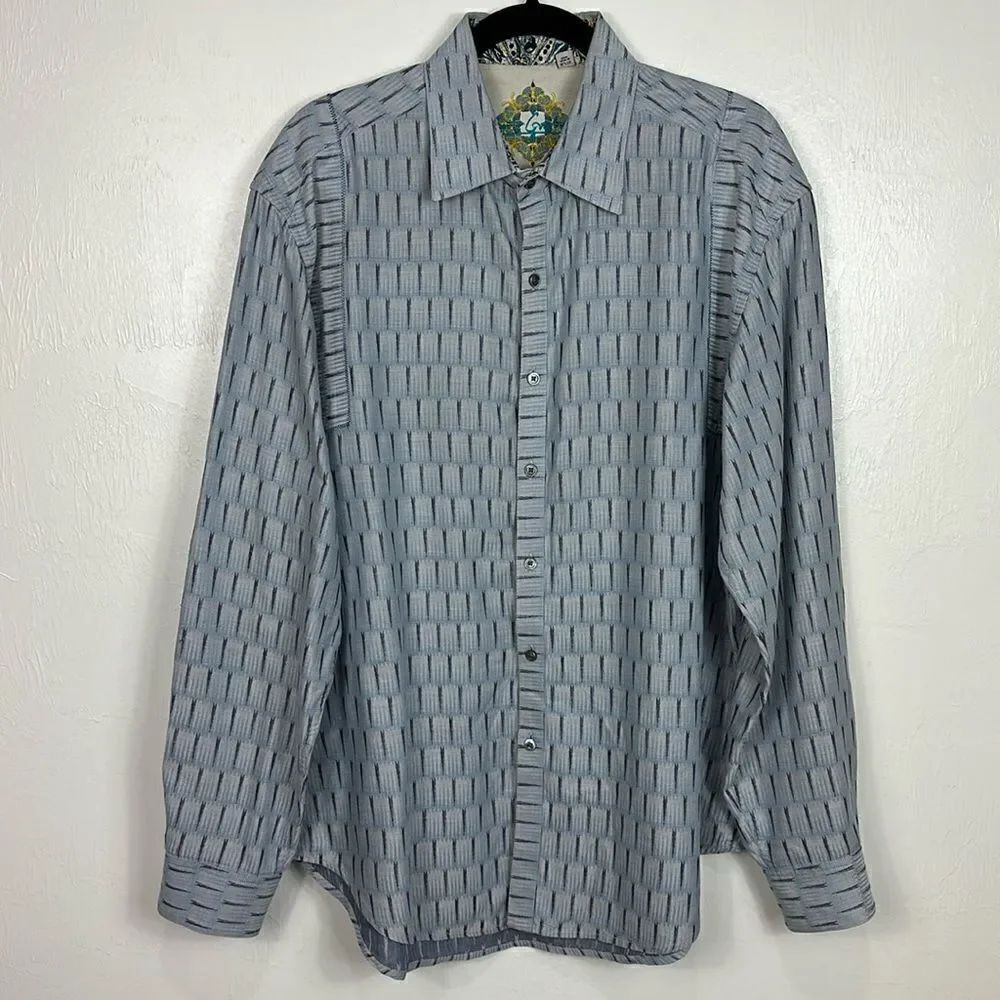 Robert Graham BlueโCotton Long Sleeve Button Down Shirt SizeโXL